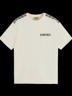 Outlet Scotch & Soda Placed embroidery t-shirt Shell