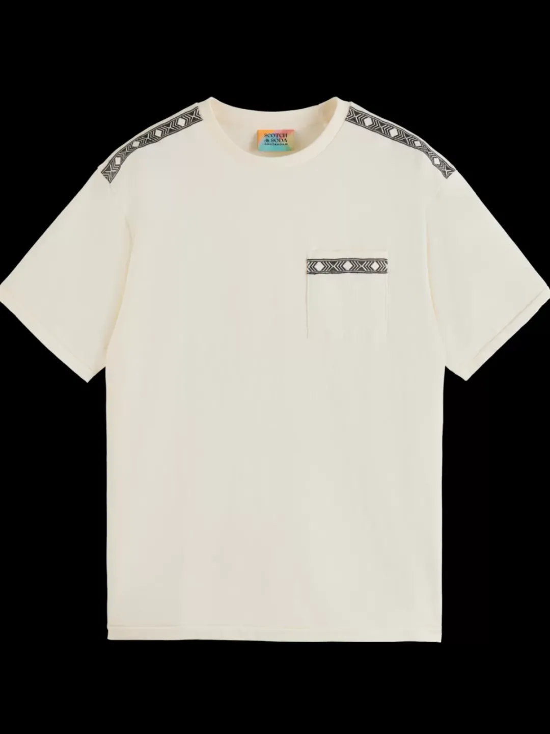 Outlet Scotch & Soda Placed embroidery t-shirt Shell
