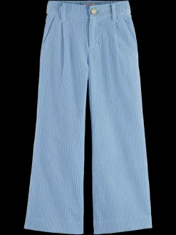 Hot Scotch & Soda PLEATED WIDE LEG CORDUROY PANTS PacificBlue