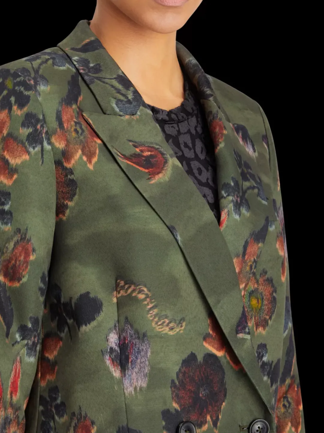 Clearance Scotch & Soda Poetry tapestry double breasted blazer PoetryTapestryMilitary
