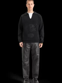 Sale Scotch & Soda POLO LONG SLEEVES DROPPED SHOULDER SWEATER Black