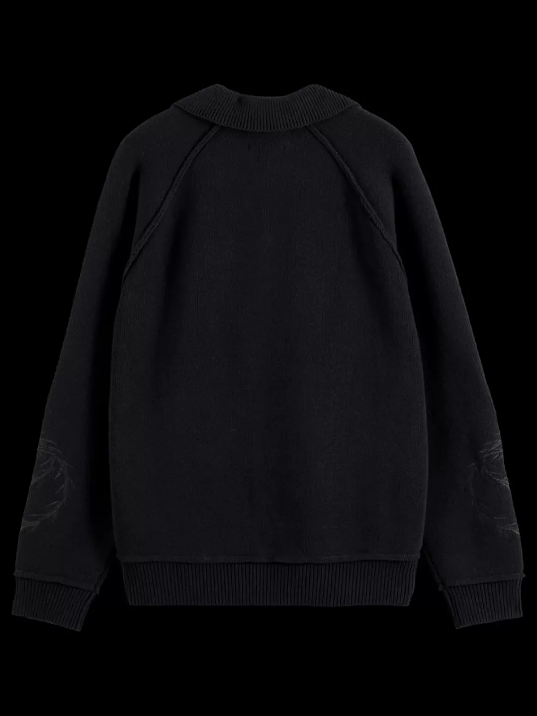Sale Scotch & Soda POLO LONG SLEEVES DROPPED SHOULDER SWEATER Black