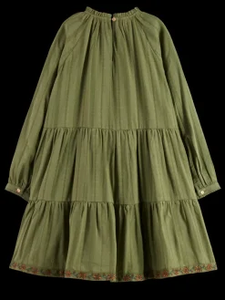 Sale Scotch & Soda PRETTY COTTON EASY DRESS WITH LUREX DETAILS NewMilitary