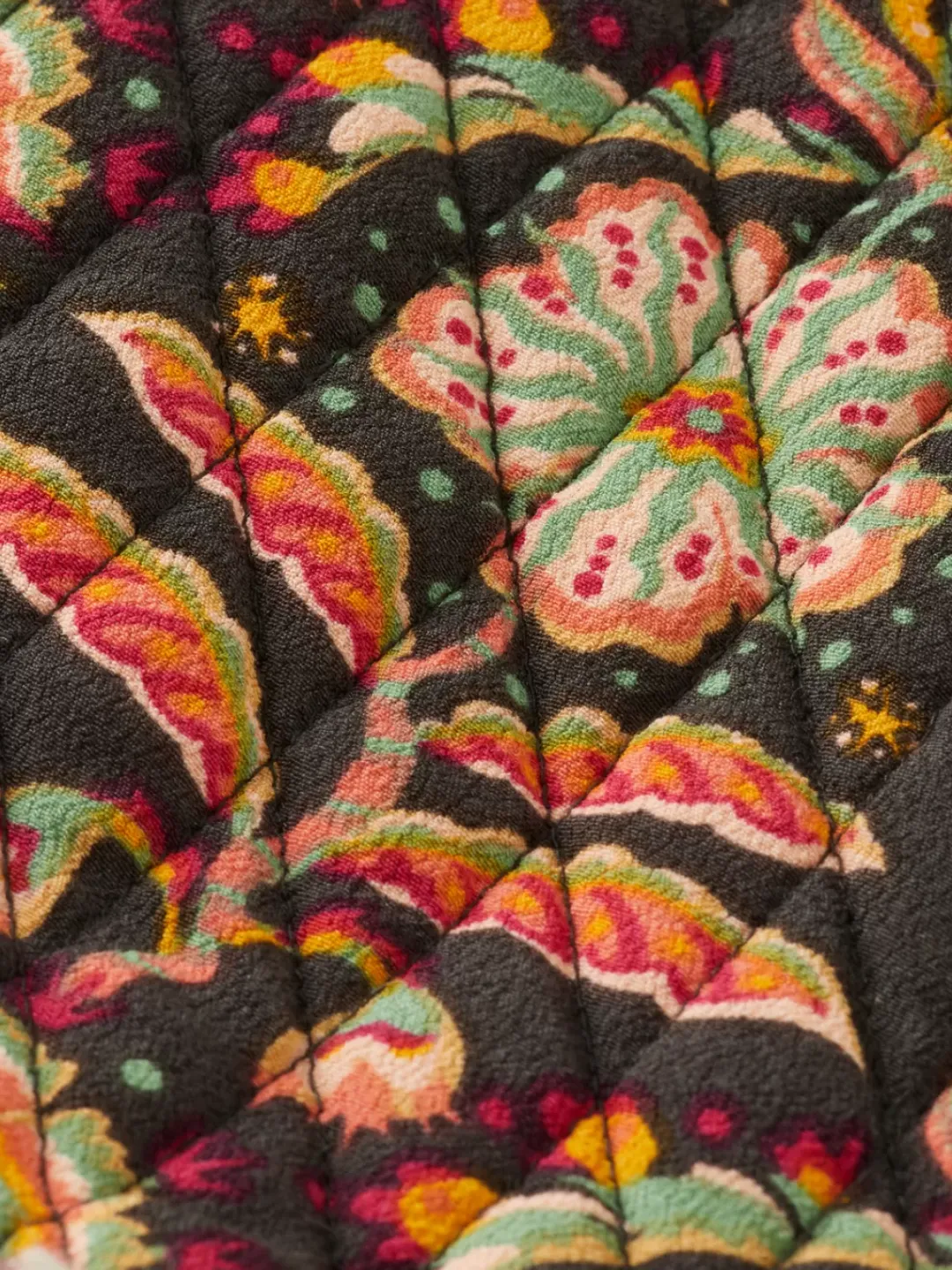 Outlet Scotch & Soda PRINTED GILET WITH FAUX FUR SanFranFlower