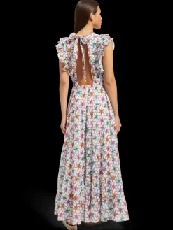 Discount Scotch & Soda PRINTED MAXI COTTON VOILE DRESS Starfish