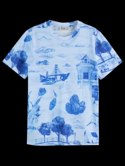 Fashion Scotch & Soda PRINTED REGULAR FIT T-SHIRT