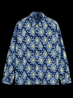 Outlet Scotch & Soda Printed seersucker shirt