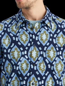 Outlet Scotch & Soda Printed seersucker shirt