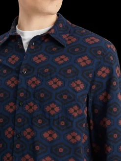 Outlet Scotch & Soda Printed seersucker shirt