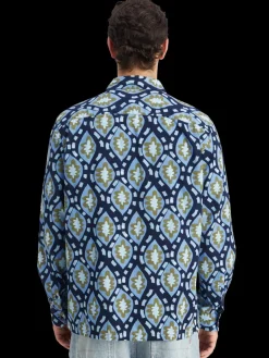 Outlet Scotch & Soda Printed seersucker shirt
