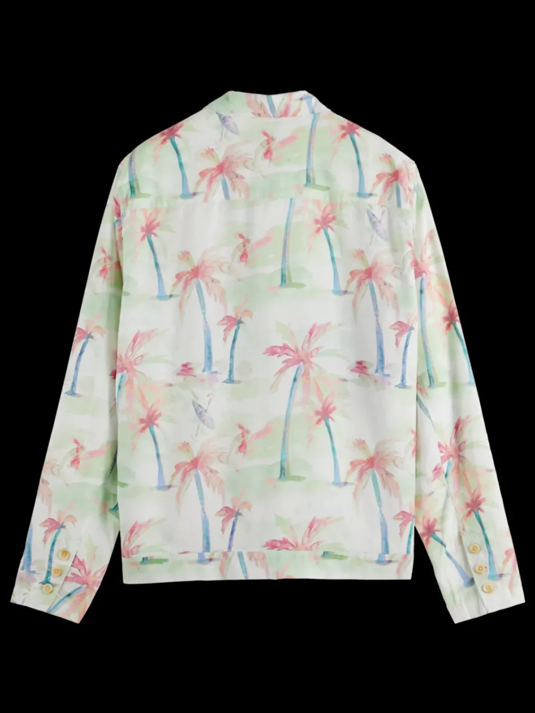Outlet Scotch & Soda Printed tencel-hemp blouson PalmtreeHawaiiAOP