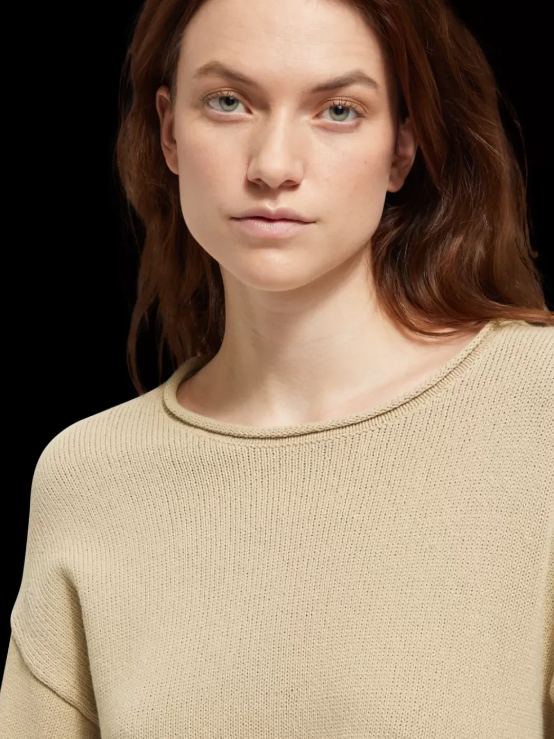 Clearance Scotch & Soda Pullover with rolled edges Pebble