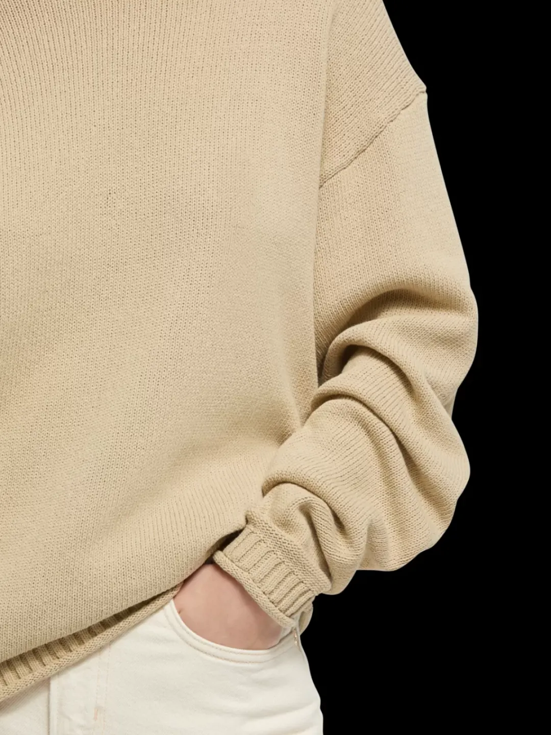 Clearance Scotch & Soda Pullover with rolled edges Pebble