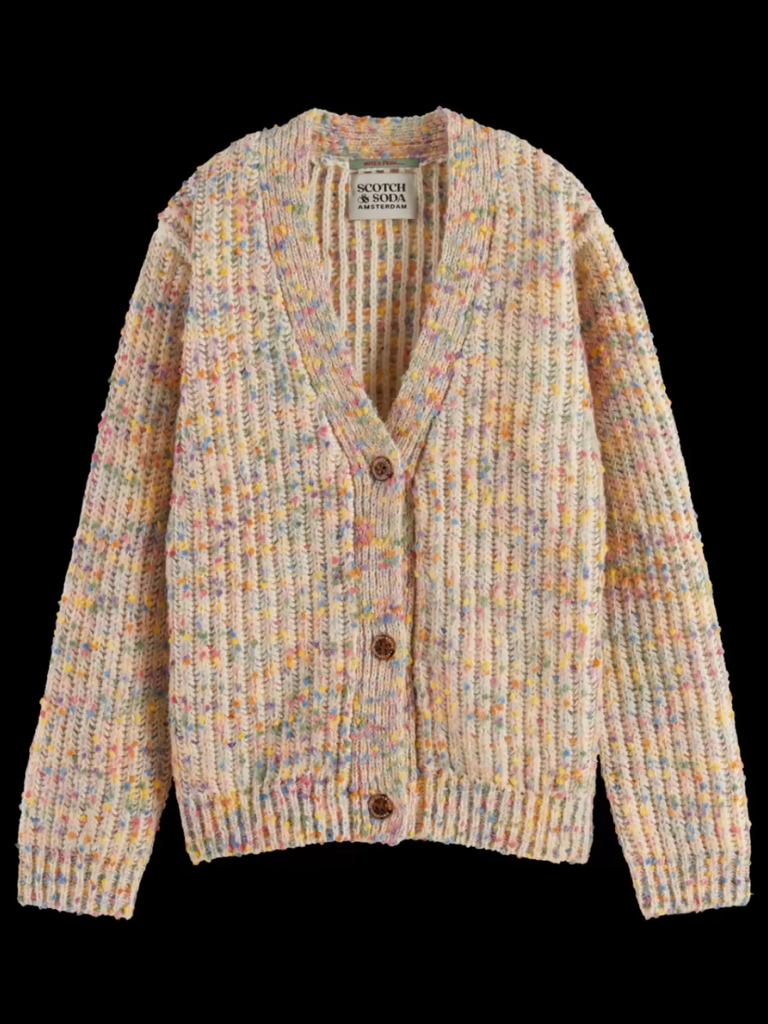 New Scotch & Soda RAINBOW YARN CARDIGAN RainbowMelange