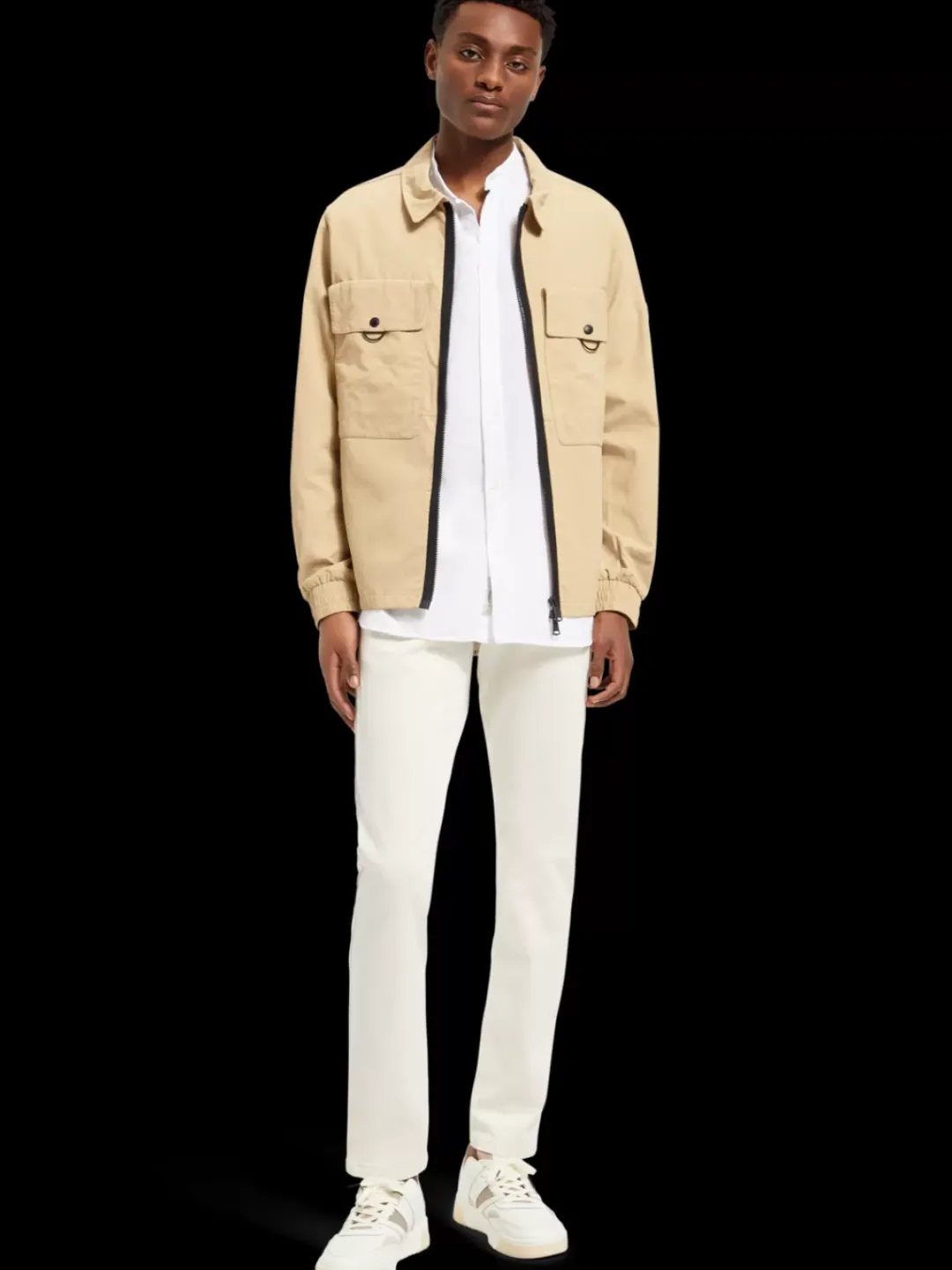 Discount Scotch & Soda Regular fit cotton linen shirt White