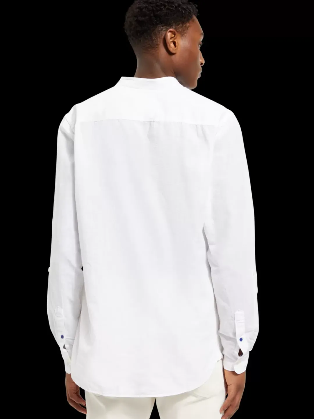 Discount Scotch & Soda Regular fit cotton linen shirt White