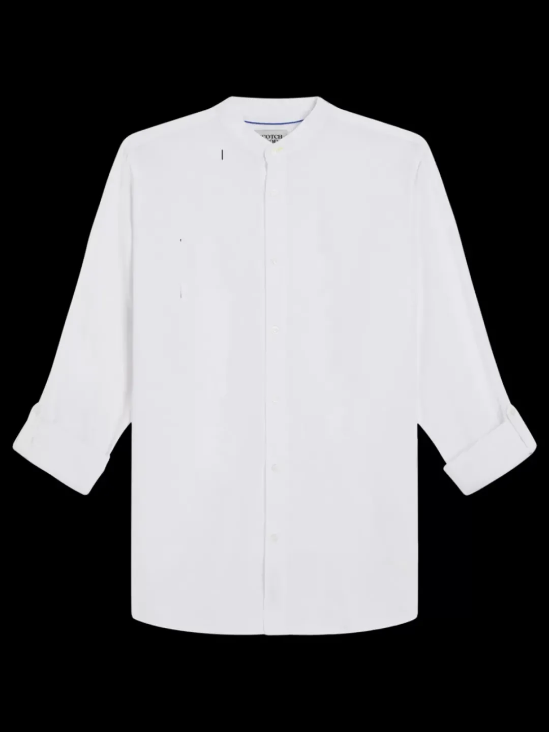 Discount Scotch & Soda Regular fit cotton linen shirt White