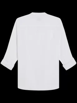 Discount Scotch & Soda Regular fit cotton linen shirt White