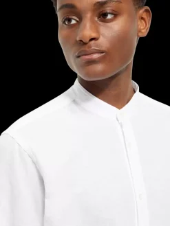 Discount Scotch & Soda Regular fit cotton linen shirt White