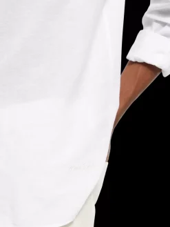 Discount Scotch & Soda Regular fit cotton linen shirt White