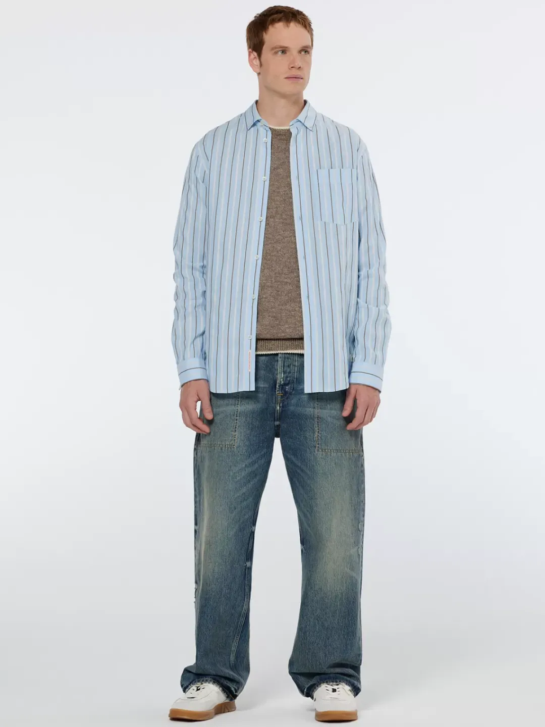 Hot Scotch & Soda Regular fit dobby stripe shirt