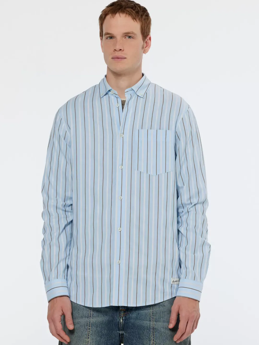 Hot Scotch & Soda Regular fit dobby stripe shirt