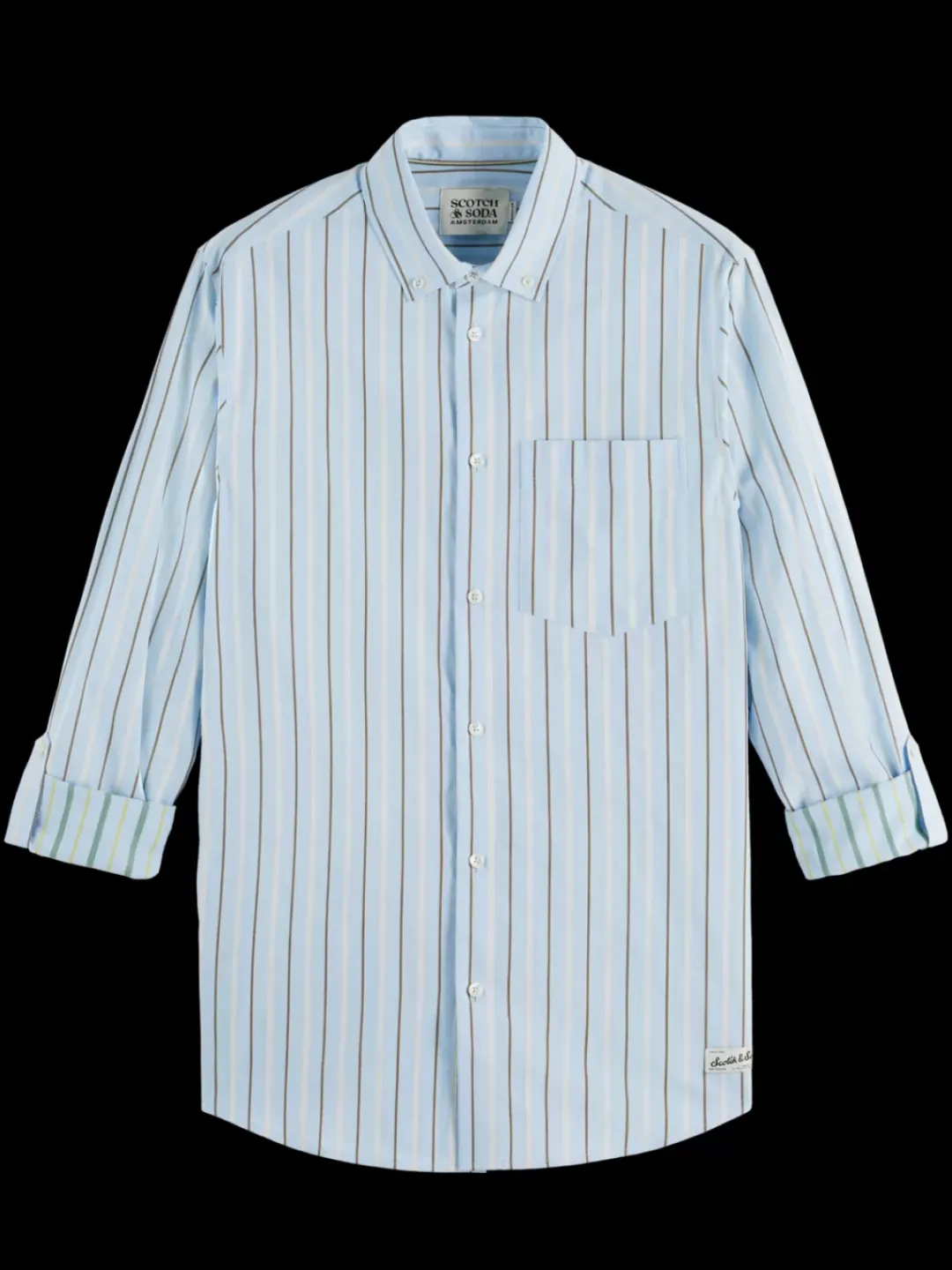 Hot Scotch & Soda Regular fit dobby stripe shirt