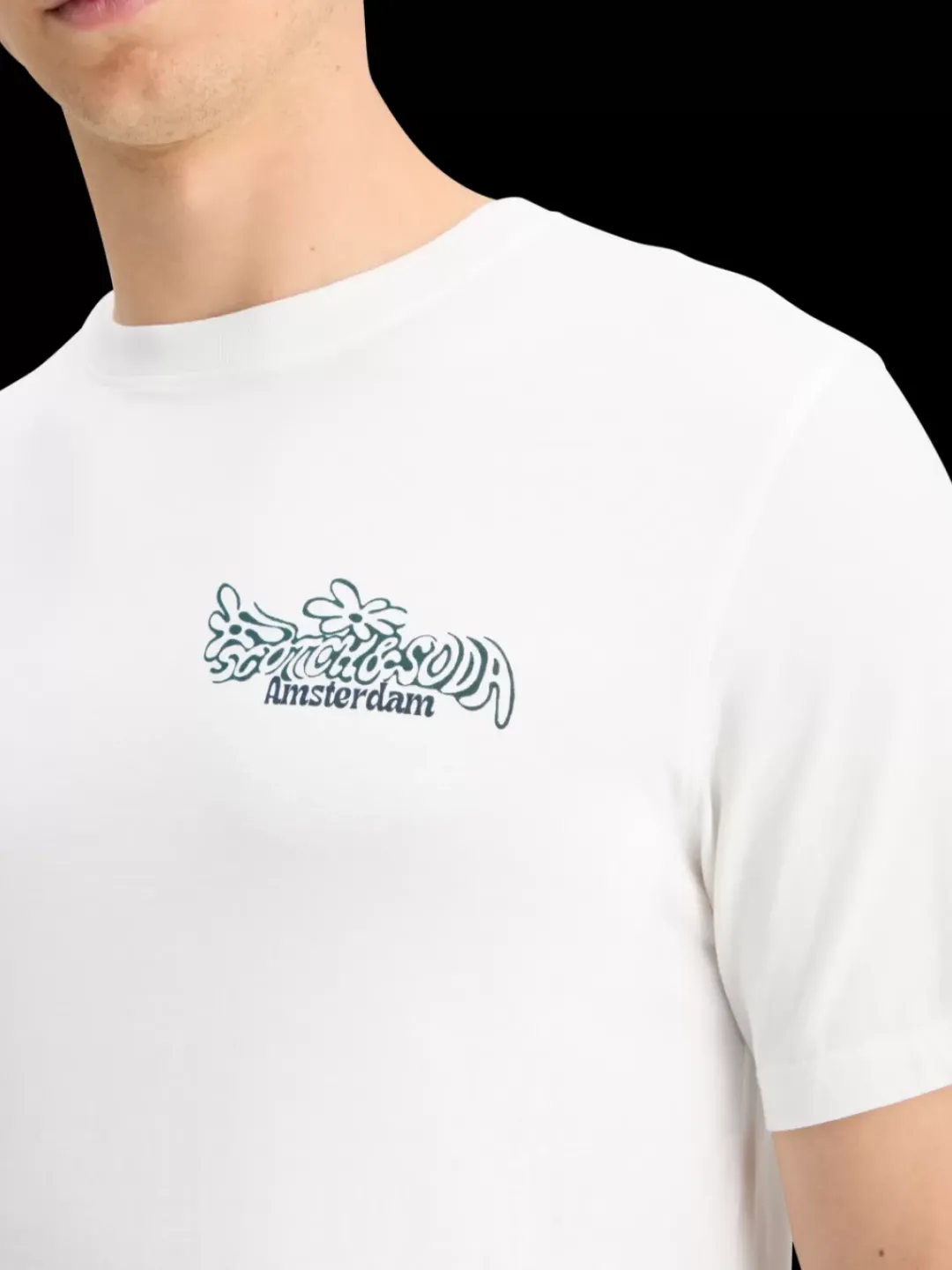 Outlet Scotch & Soda REGULAR FIT FRONT BACK ARTWORK T-SHIRT