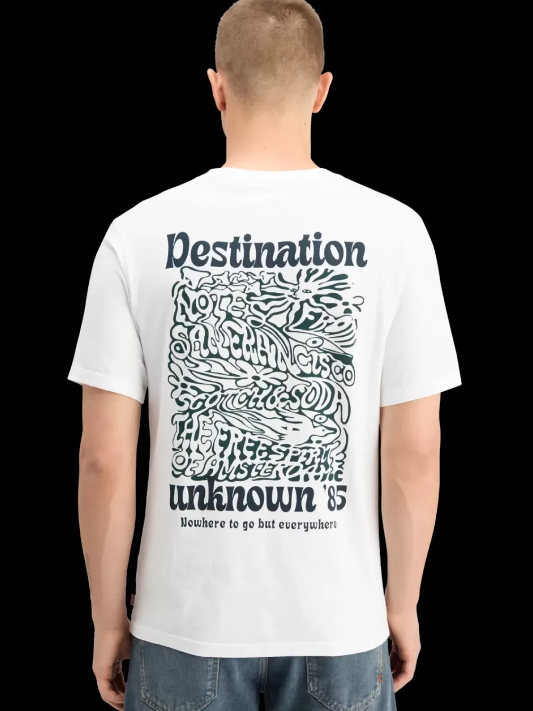 Outlet Scotch & Soda REGULAR FIT FRONT BACK ARTWORK T-SHIRT