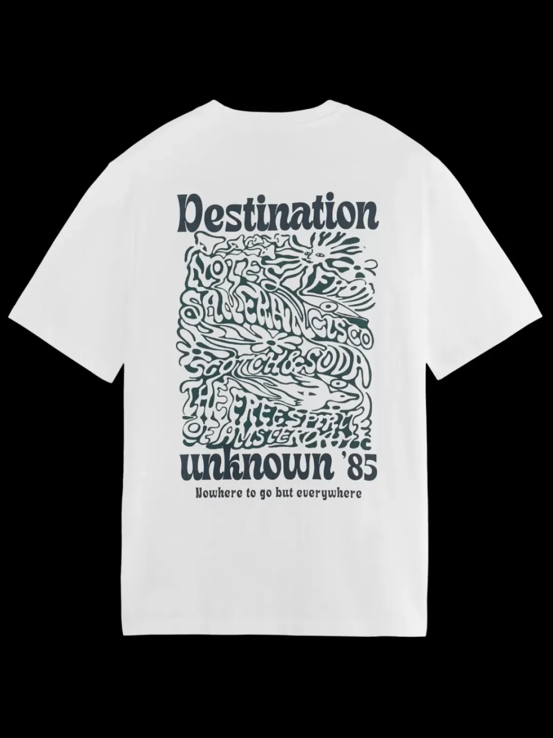 Outlet Scotch & Soda REGULAR FIT FRONT BACK ARTWORK T-SHIRT