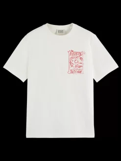 Fashion Scotch & Soda Regular fit front chest artwork t-shirt