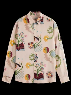 Hot Scotch & Soda REGULAR FIT MID SHINE AOP SHIRT PoetryAOP
