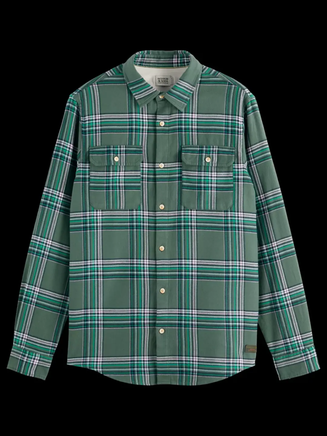 Sale Scotch & Soda REGULAR FIT MULTICOLOURED FLANNEL CHECK SHIRT