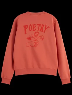 Outlet Scotch & Soda Regular fit sweatshirt with front and back artwork Negroni