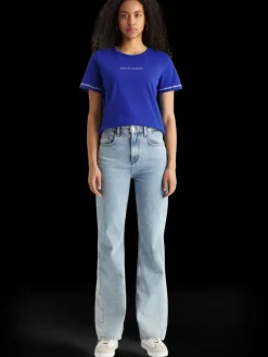 Fashion Scotch & Soda Regular fit t-shirt with flatlock detail ElectricBlue