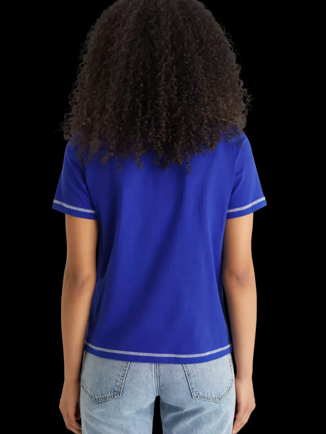 Fashion Scotch & Soda Regular fit t-shirt with flatlock detail ElectricBlue