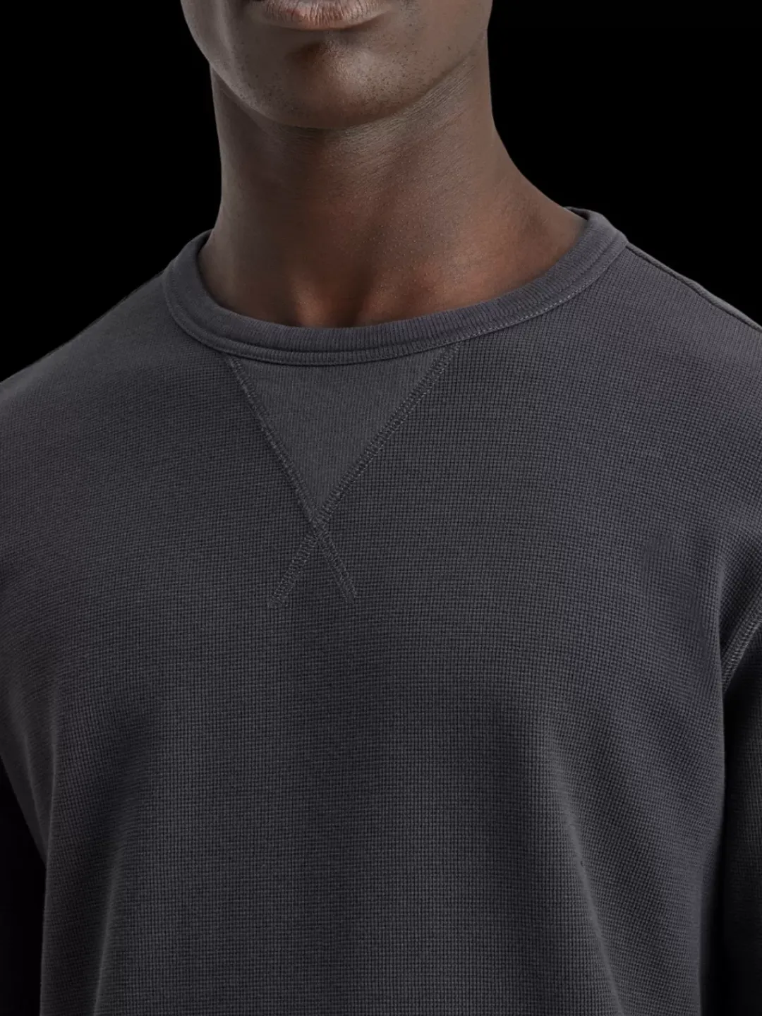 Outlet Scotch & Soda Regular fit waffle t-shirt ls