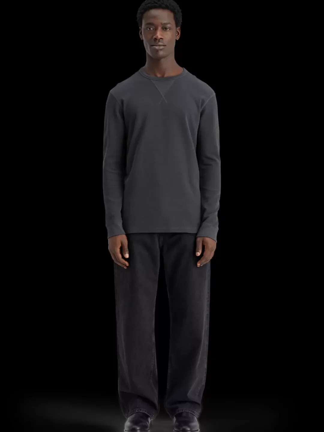 Outlet Scotch & Soda Regular fit waffle t-shirt ls
