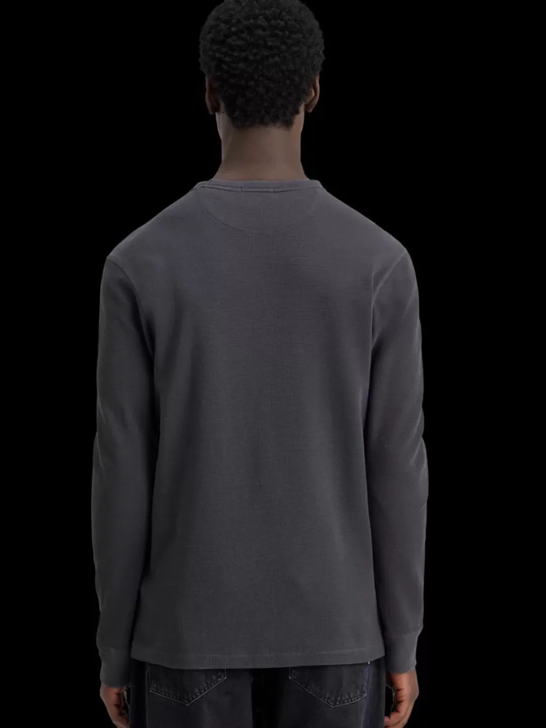 Outlet Scotch & Soda Regular fit waffle t-shirt ls