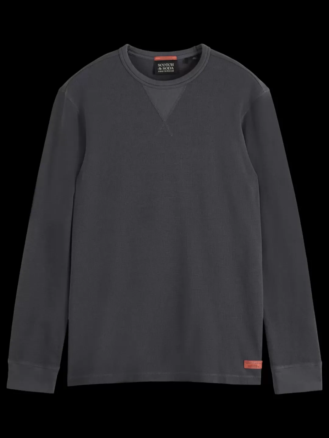 Outlet Scotch & Soda Regular fit waffle t-shirt ls