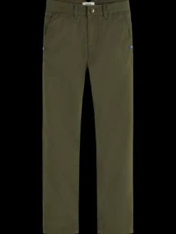 Discount Scotch & Soda Regular slim-fit - peached pima cotton chino Military