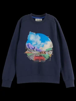 Online Scotch & Soda REGULAR-FIT ARTWORK SWEAT Night