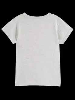 Best Scotch & Soda REGULAR-FIT ARTWORK T-SHIRT GreyMelange
