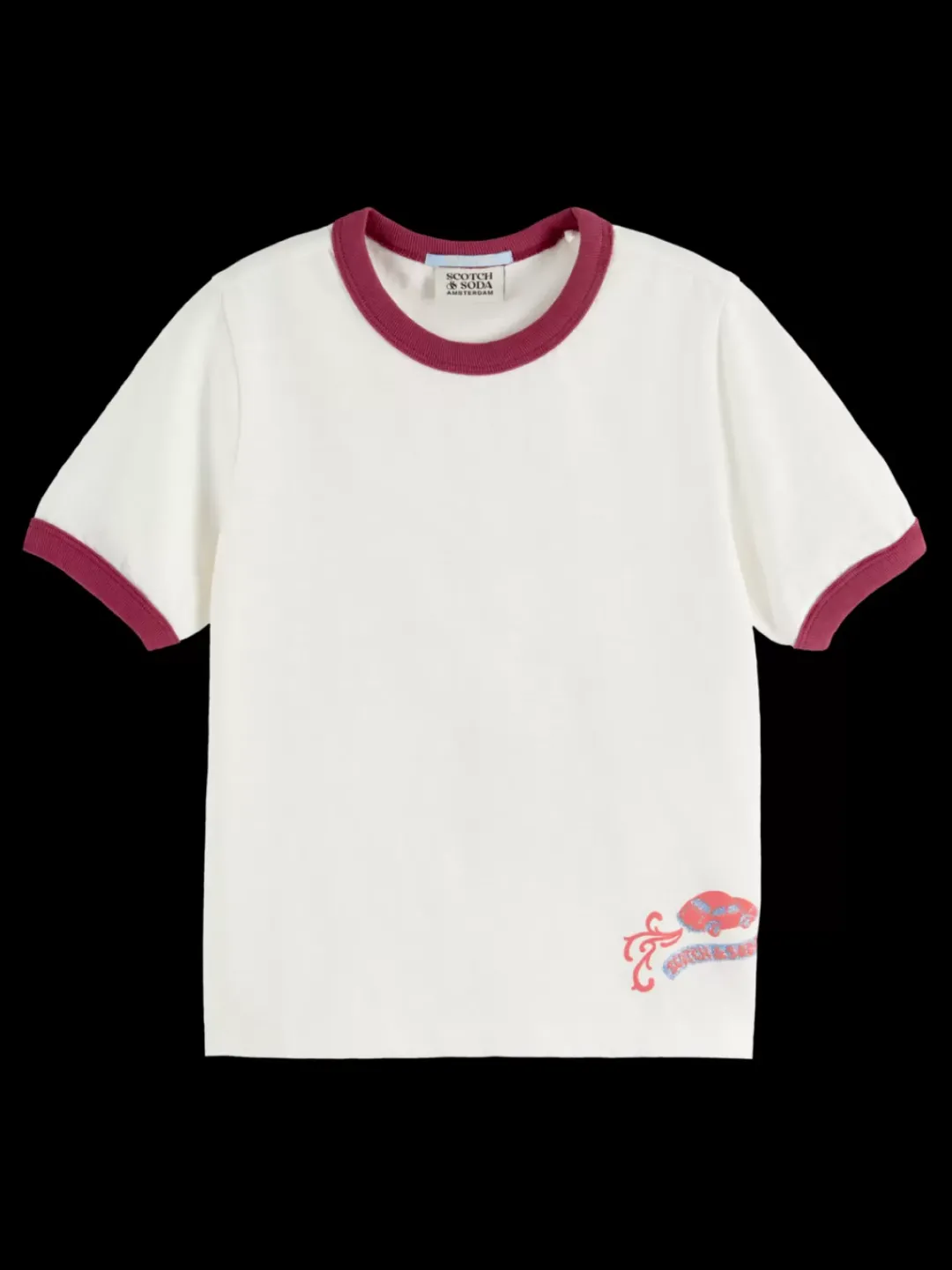Clearance Scotch & Soda REGULAR-FIT ARTWORK T-SHIRT OffWhite