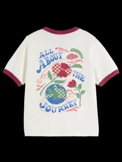 Clearance Scotch & Soda REGULAR-FIT ARTWORK T-SHIRT OffWhite