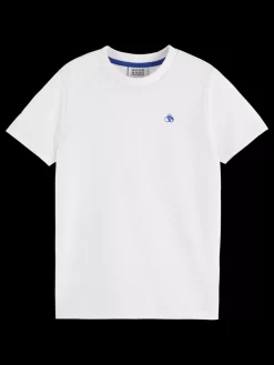 Fashion Scotch & Soda REGULAR-FIT LOGO T-SHIRT White