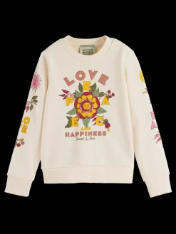 Online Scotch & Soda REGULAR-FIT PLACED ARTWORKS CREWNECK SoftIce
