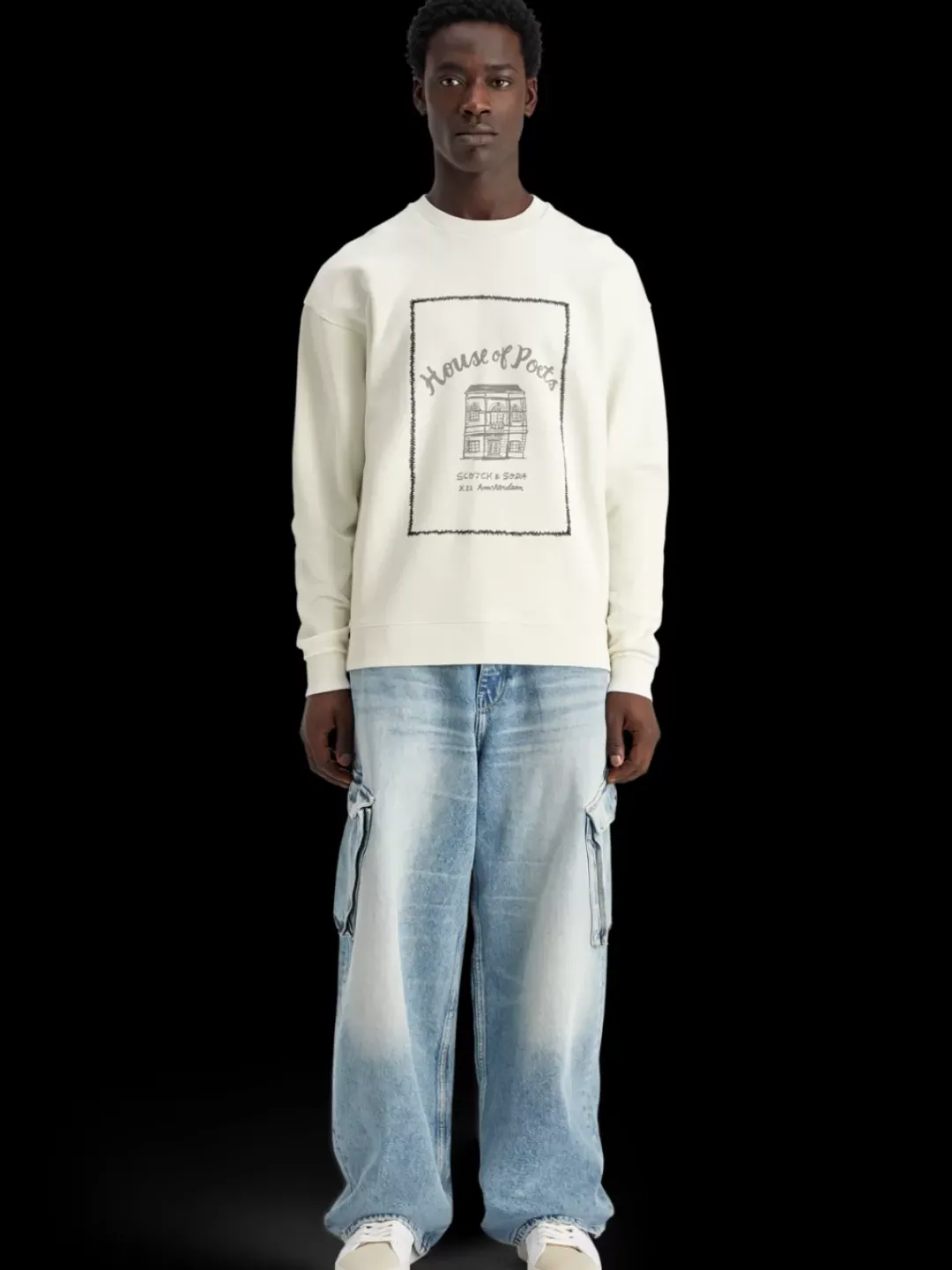 Hot Scotch & Soda Relaxed fit artwork sweatshirt Swan