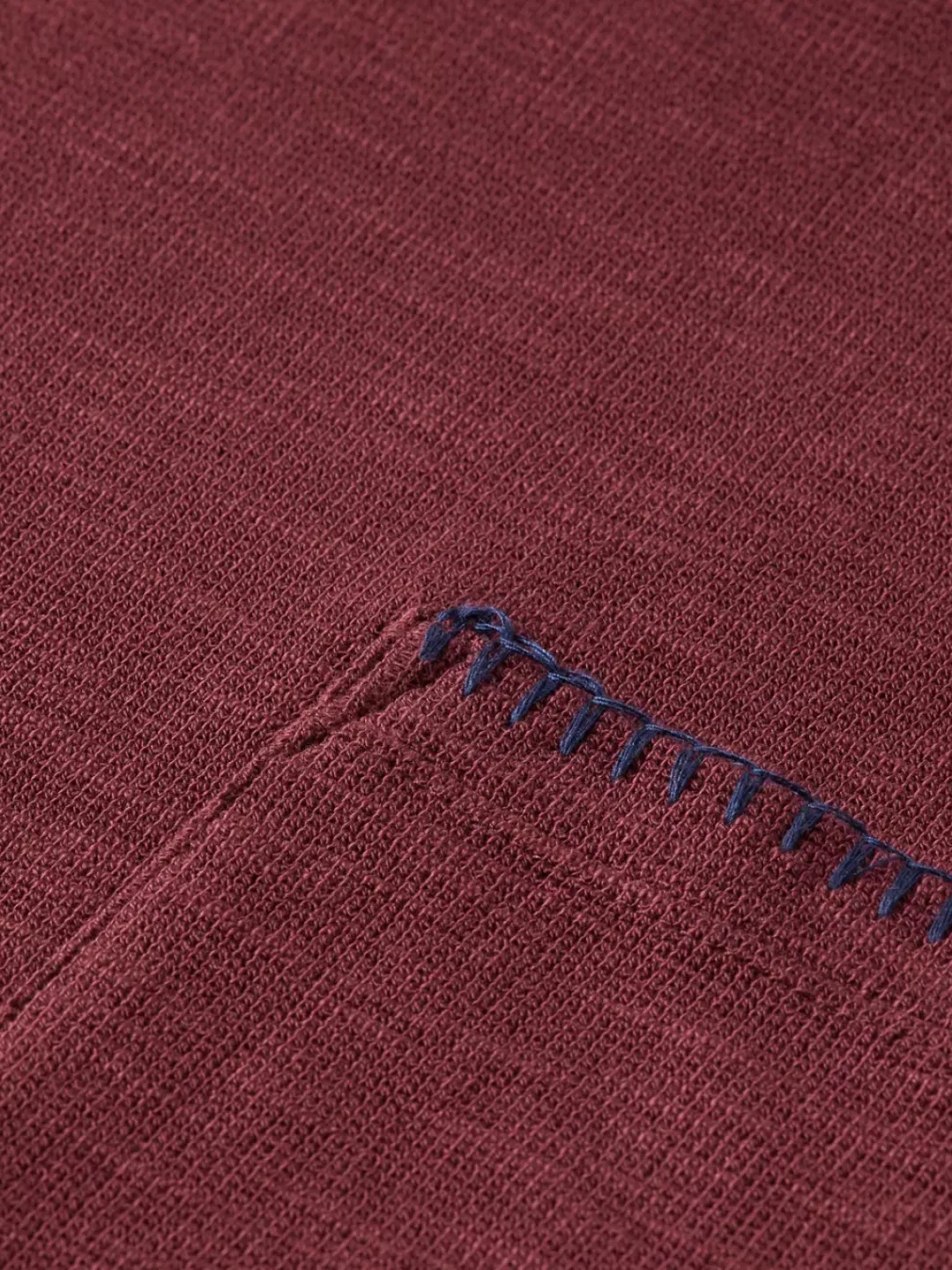 Online Scotch & Soda Relaxed fit blanket stitch slub longsleeve t-shirt Wine