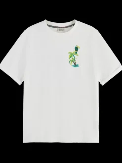 Clearance Scotch & Soda RELAXED FIT GRAPHIC T-SHIRT White
